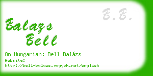 balazs bell business card